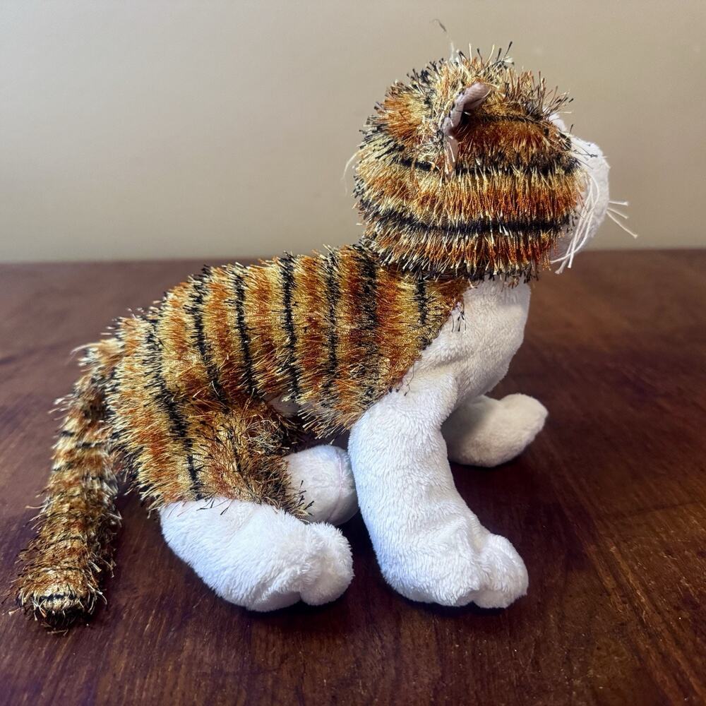 Ganz Webkinz Tiger HM177 Plush Striped Shaggy Stuffed Animal No Code Cute